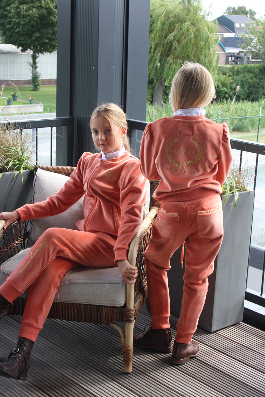 Velvet Joggings broek Royal Orange