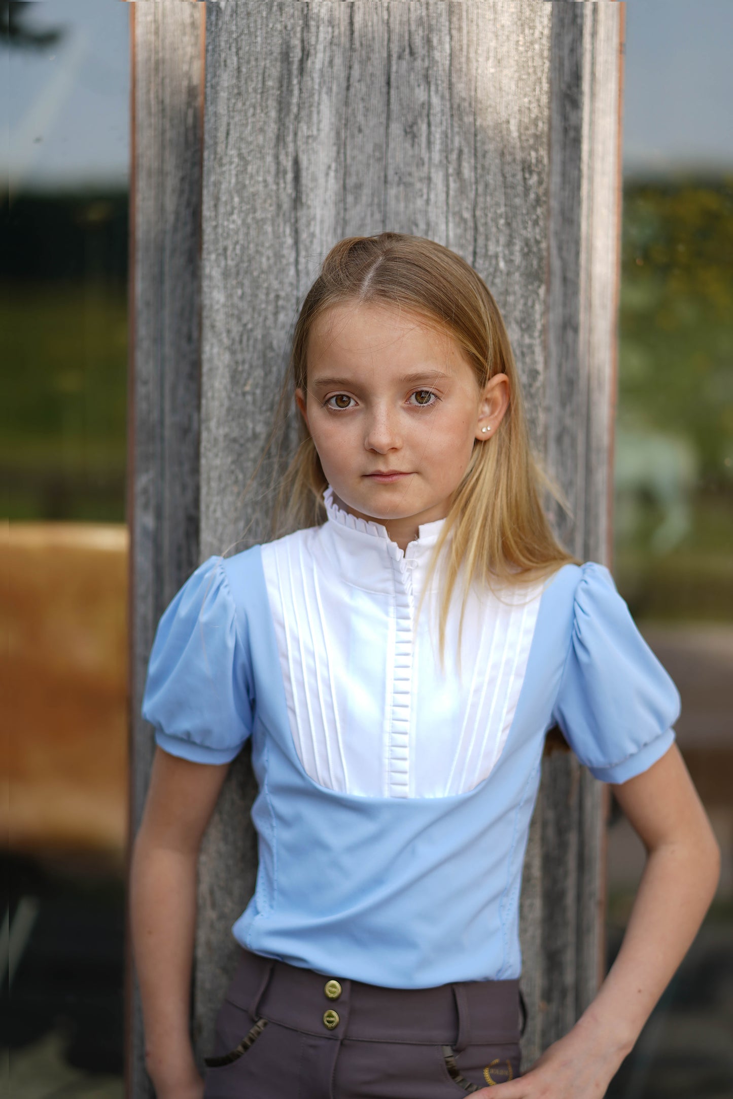 Showshirt_Josephine_korte_mouw_Light_Blue